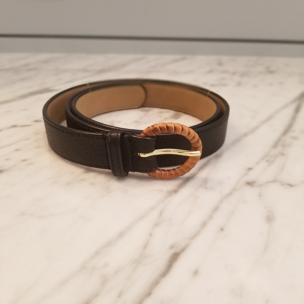 Talbots black leather belt. Size Small.